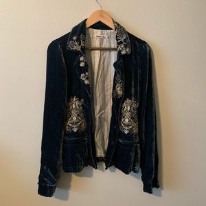 Velvet Navy Blue button down shirt